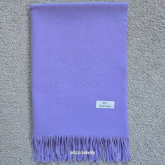 Sky Cashmere Accessories - Sky Cashmere Lavender Fringed Scarf